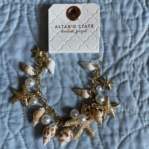Alterd State gold shell bracelet